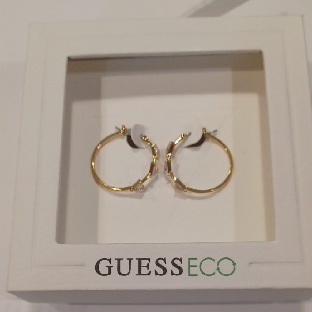 Guess Eco Gold Hoop Earrings